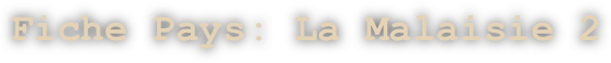 Fiche Pays: La Malaisie 2